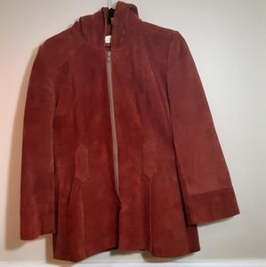 Womens Vintage Leather Jacket Red